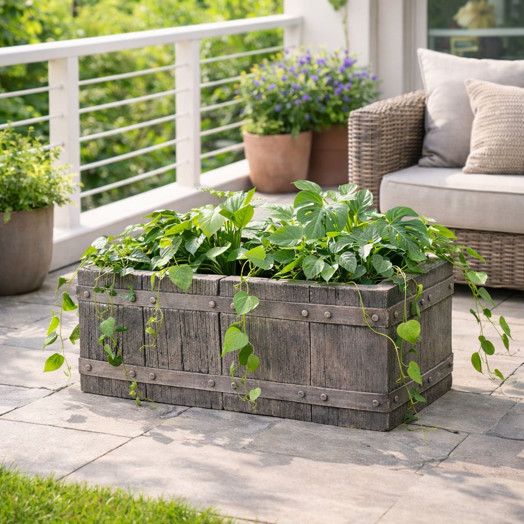 シャルカ FRP ヴィンテージウッドパレルプランター S